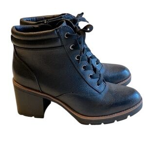 Naturalizer Zip or Tie Boots. NWOT Woman’s Sz. 11 M. Black with Brown Trim.